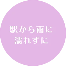 駅から雨に濡れずに